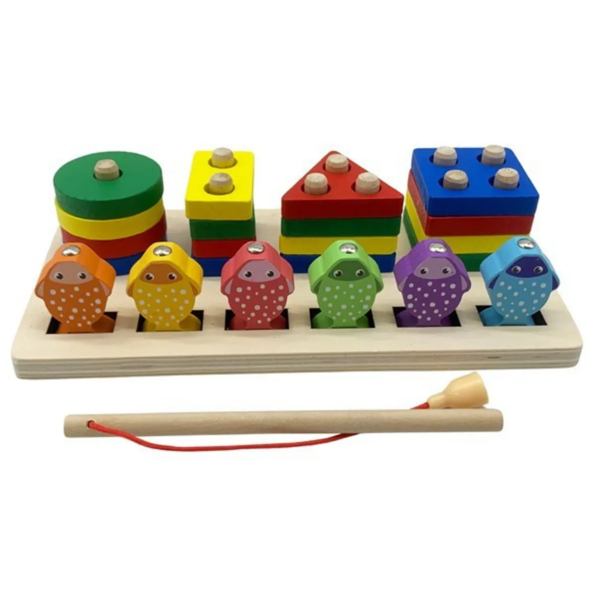 Juego de Pesca y Encastre en Madera