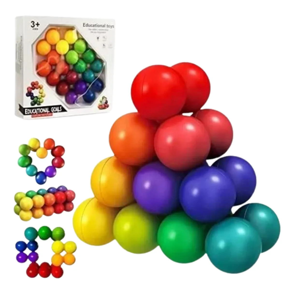 Juego Ingenio Puzzle Ball Sensorial Con Pelotas Encastrables