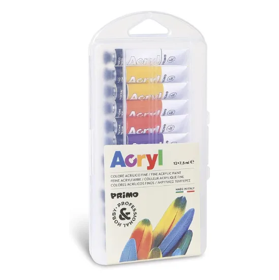 Kit Pintura Acrílica x12 Colores - Primo