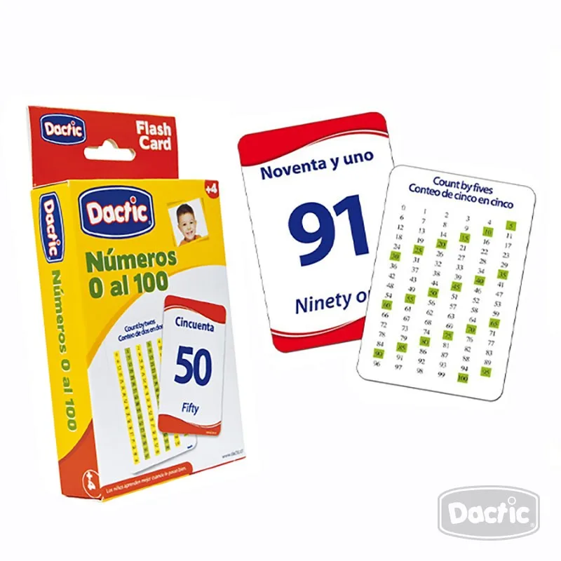 Laminas Numeros 0 al 100 - Español Ingles
