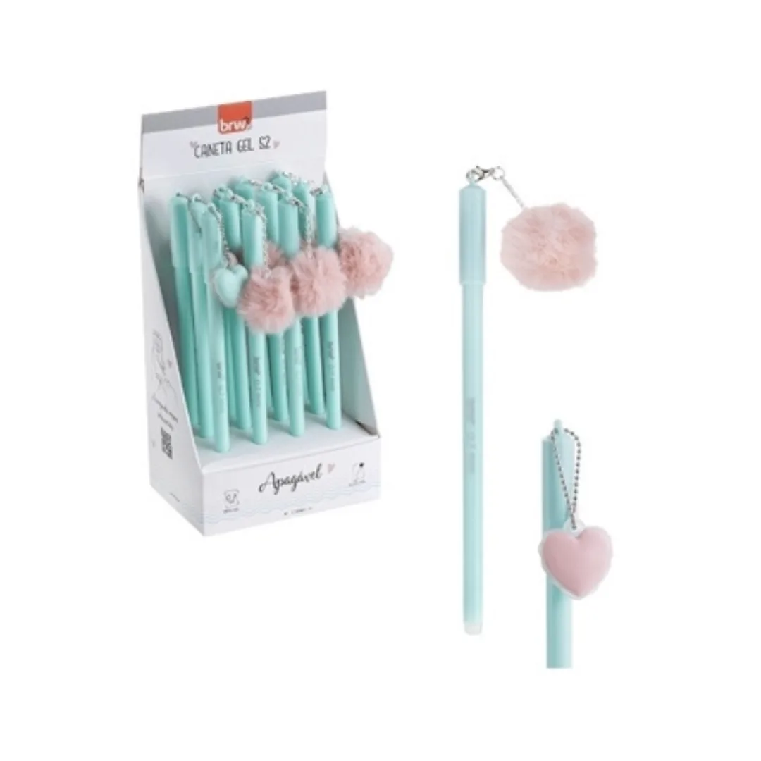 Lapicera borrable Pompon Corazon - BRW
