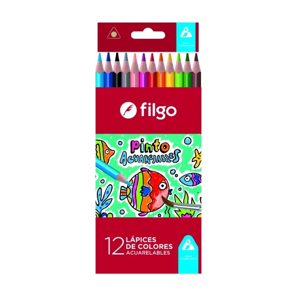Lapices de Colores Acuarelables x12 - Filgo