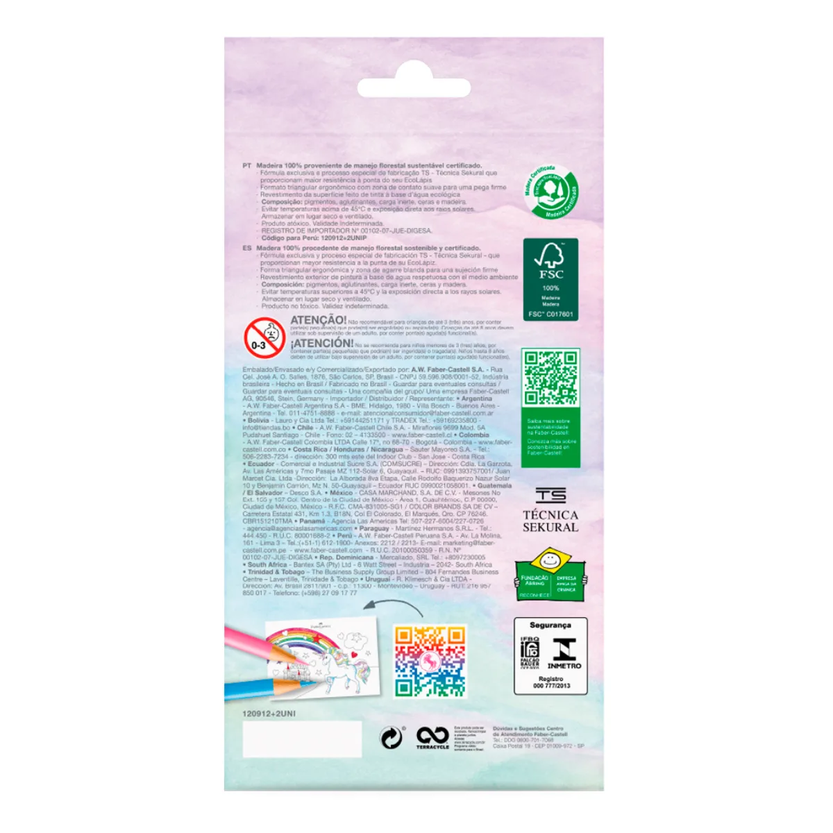 Lápices de Colores Faber Castell x14 Unicornios