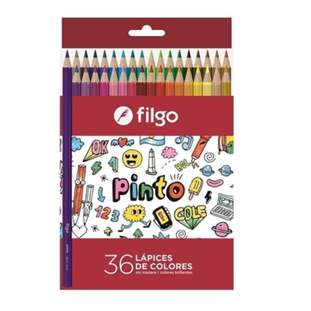 Lapices de Colores Pinto x36 - Filgo