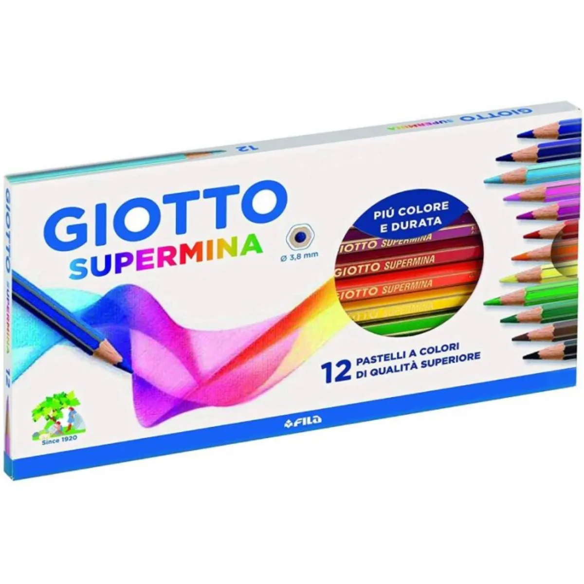 Lapices de Colores Supermina 3.8 x12 - Giotto