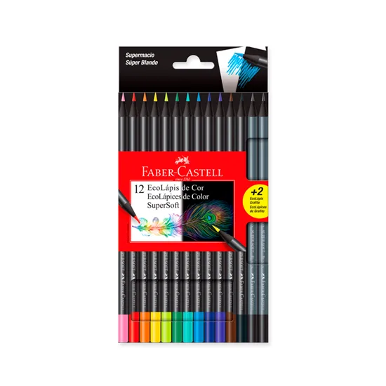 Lapices de Colores Supersoft x12 + 2 - Faber Castell