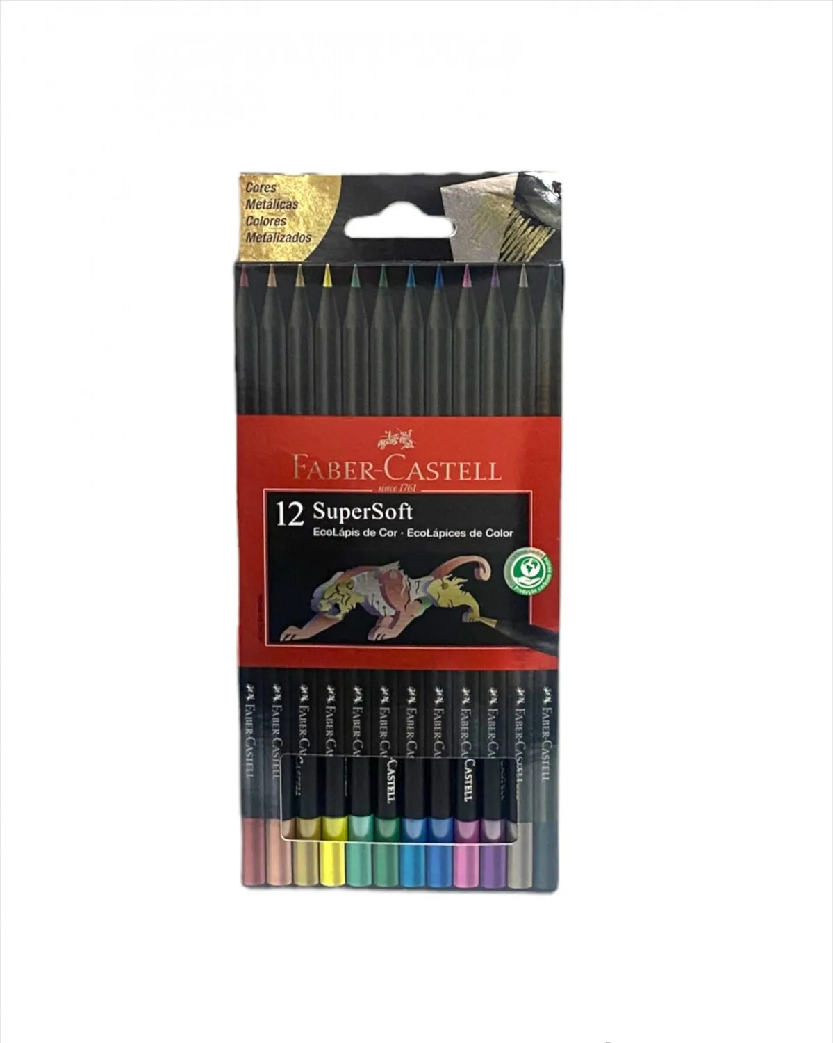 Lapices de Colores Supersoft x12 Metalizados - Faber Castell
