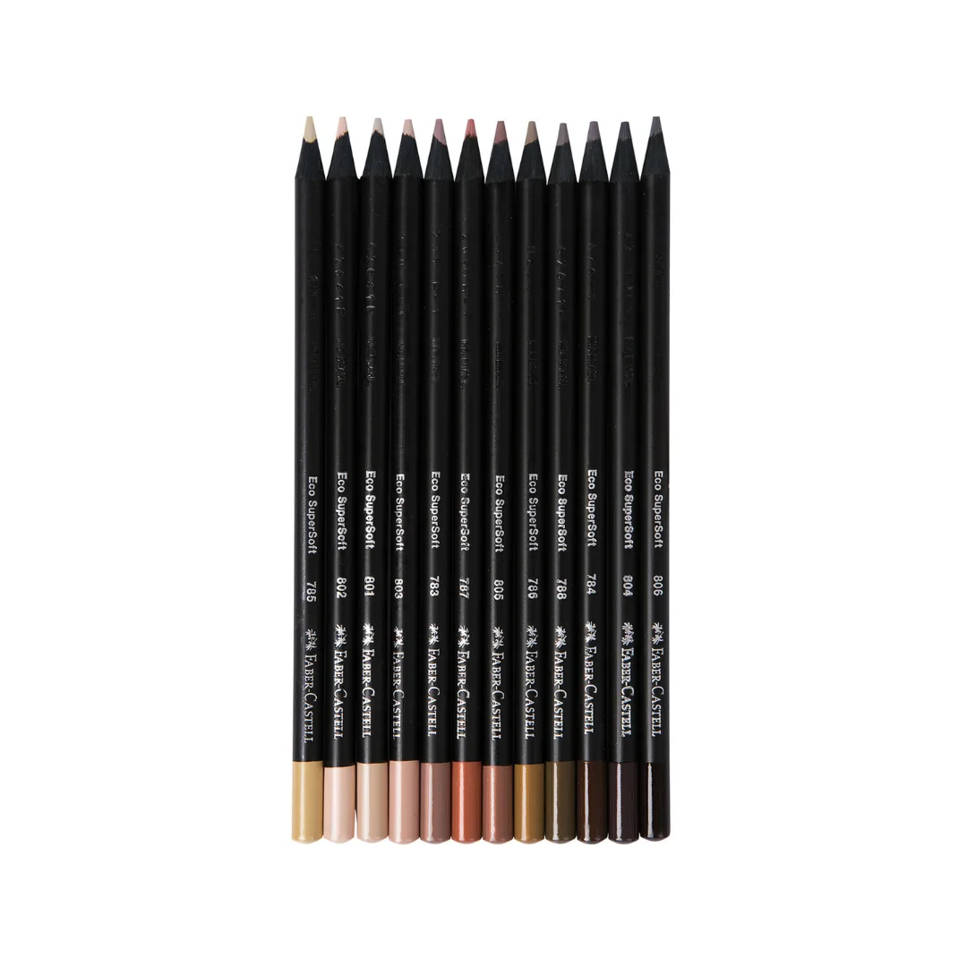 Lapices de Colores Supersoft x12 Piel - Faber Castell