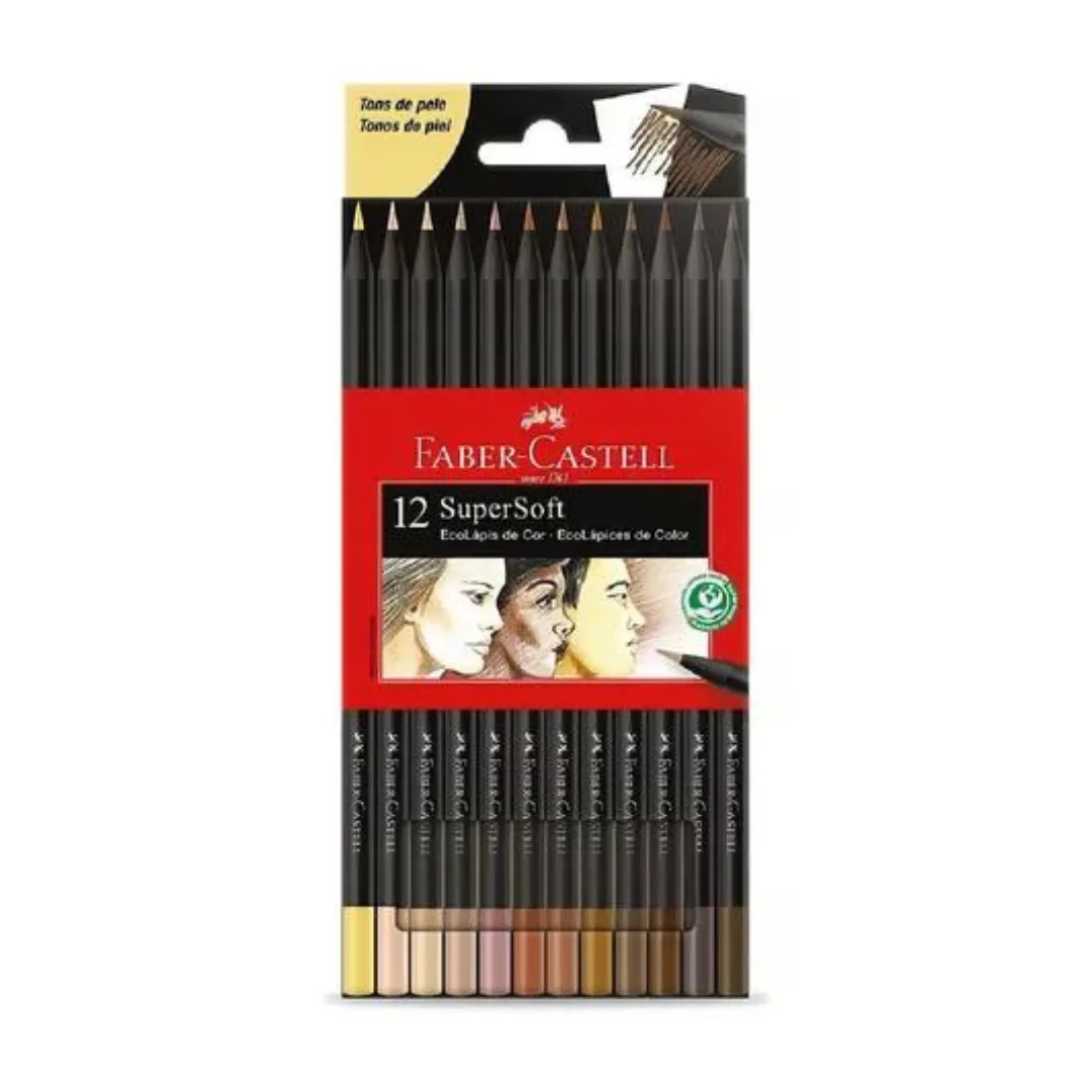 Lapices de Colores Supersoft x12 Piel - Faber Castell