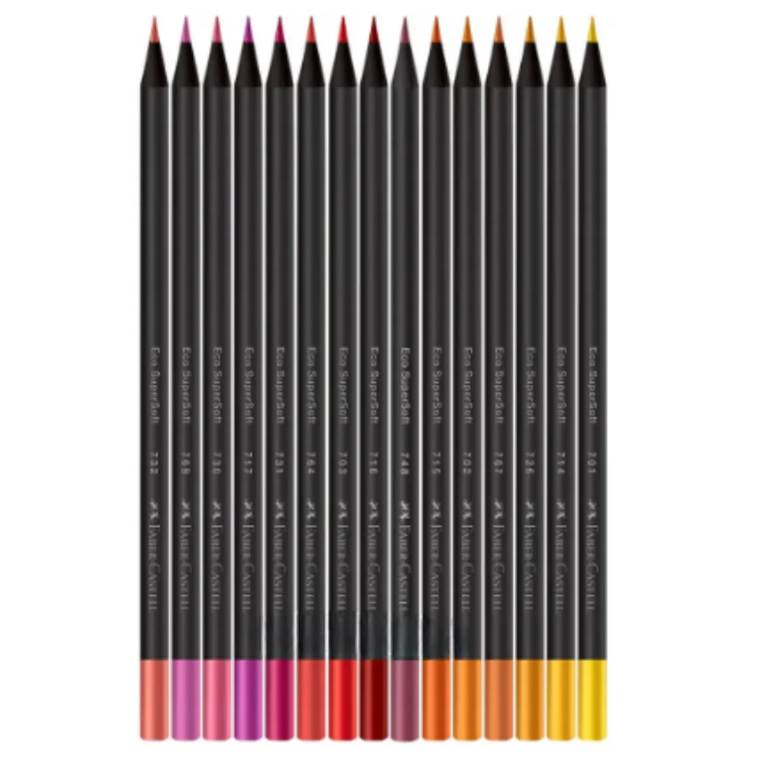 Lapices de Colores Supersoft x15 Calidos - Faber Castell