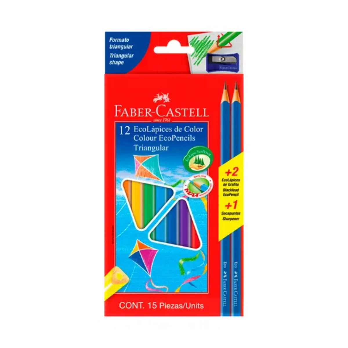 Lapices de Colores x12 con Sacapuntas - Faber Castell