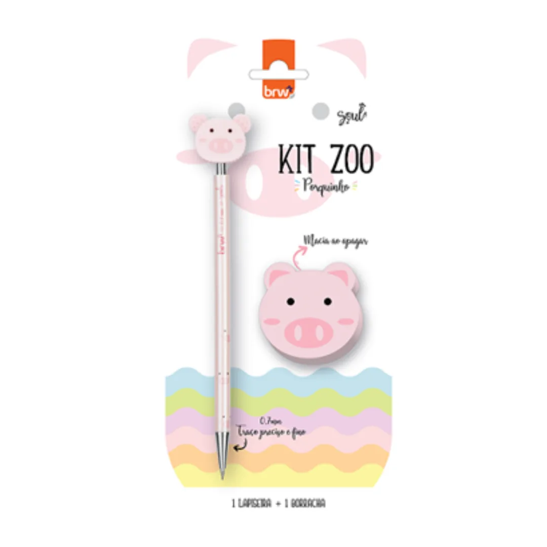 Lapiz Mecanico 0.7 con Goma Chanchito - BRW Portaminas