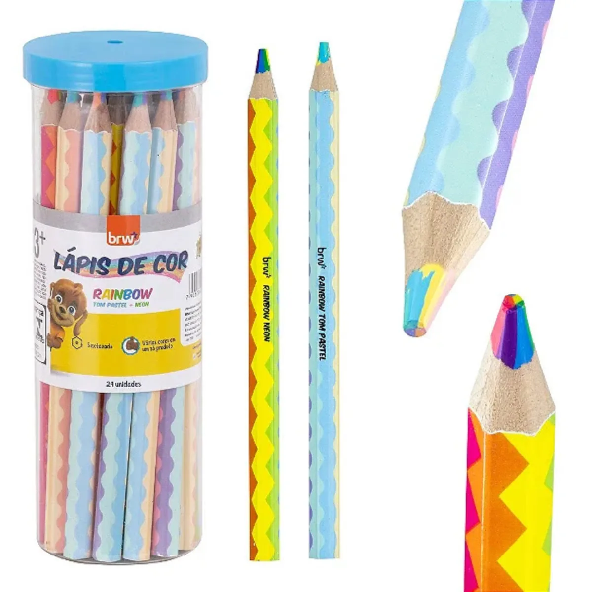Lapiz Multicolor Rainbow BRW - Neon