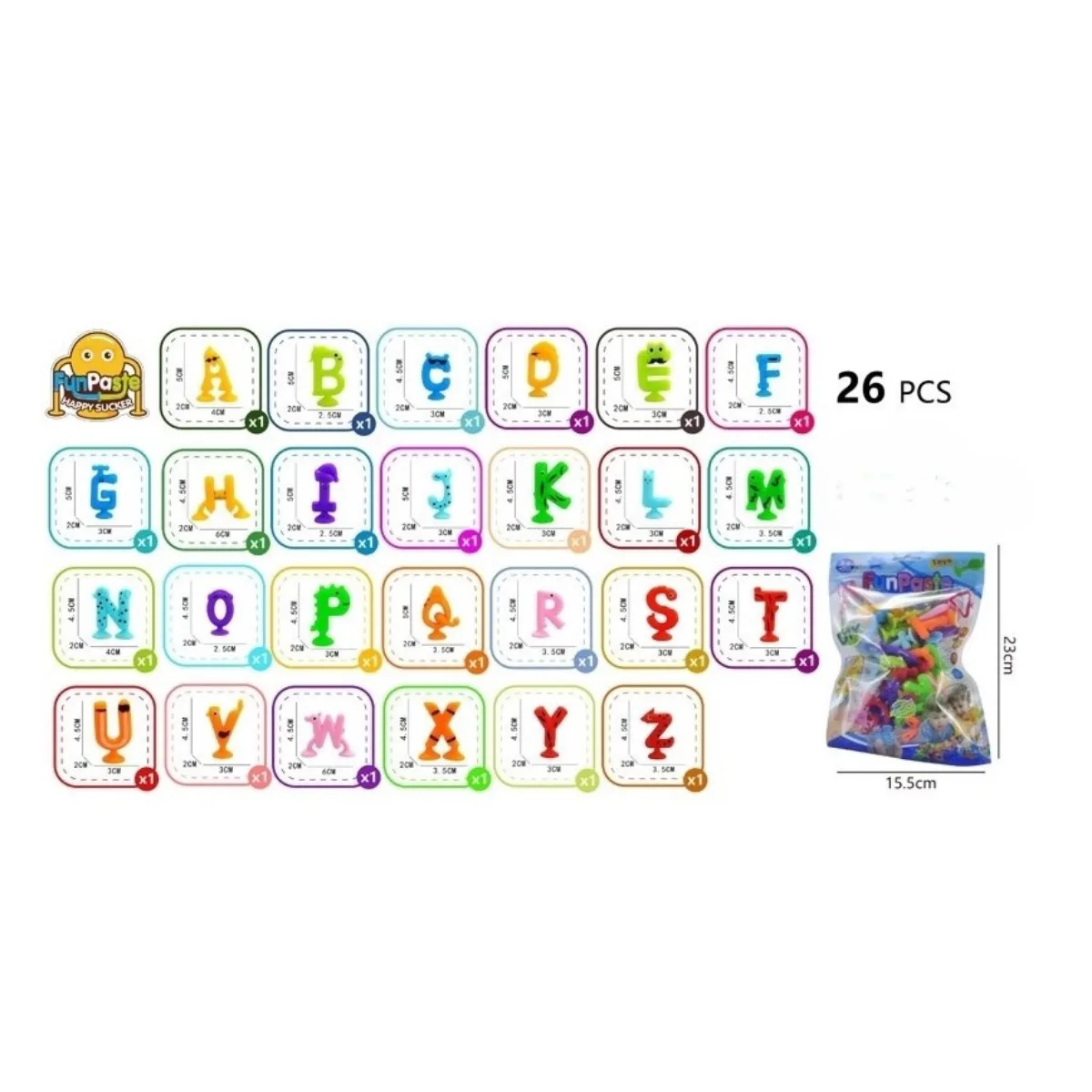 Letras con Ventosa 26 piezas