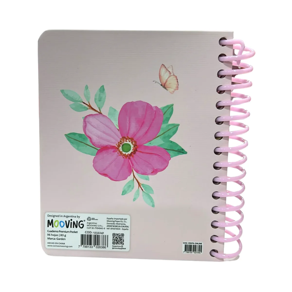 Libreta A6 Garden Rosa - Mooving 4