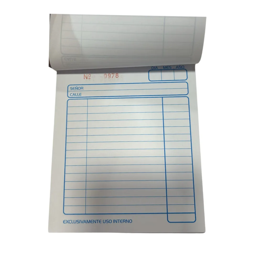Libreta Nota de Pedidos Numerada