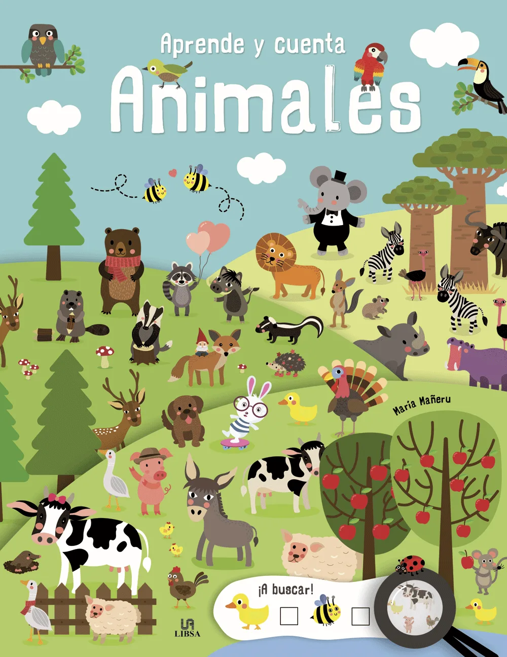 Libro Aprende y Cuenta Animales - Libsa