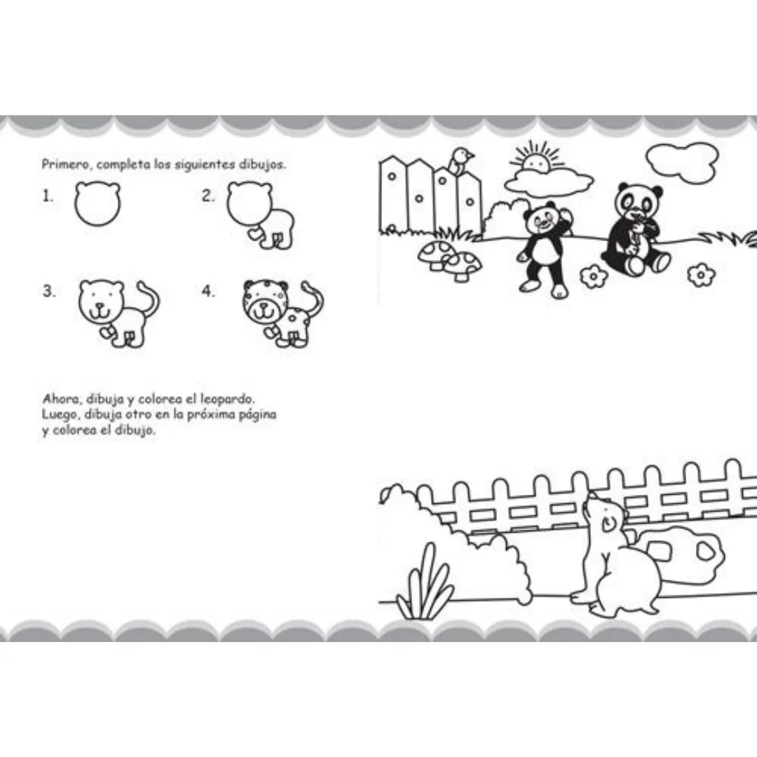 Libro Borra y Dibuja - Animales de la Selva