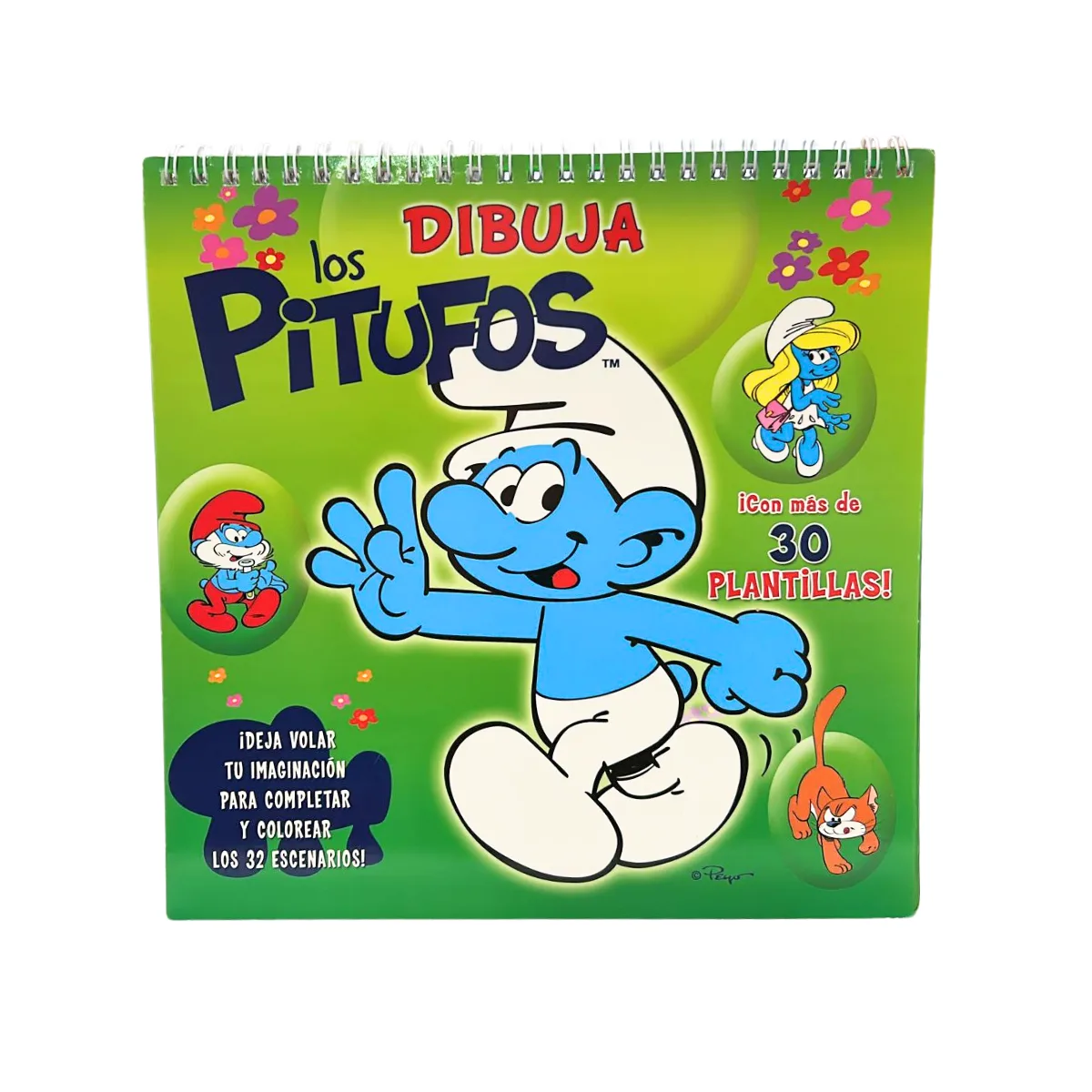 Libro con Plantillas para Dibujar - Los Pitufos