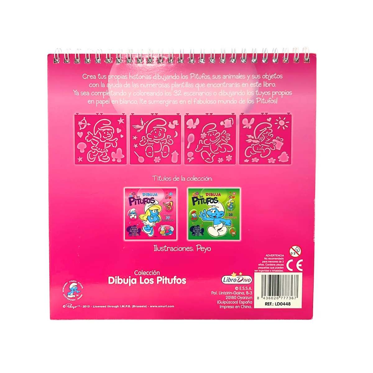Libro con Plantillas para Dibujar - Los Pitufos 3