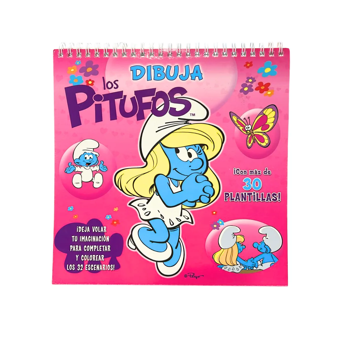 Libro con Plantillas para Dibujar - Los Pitufos