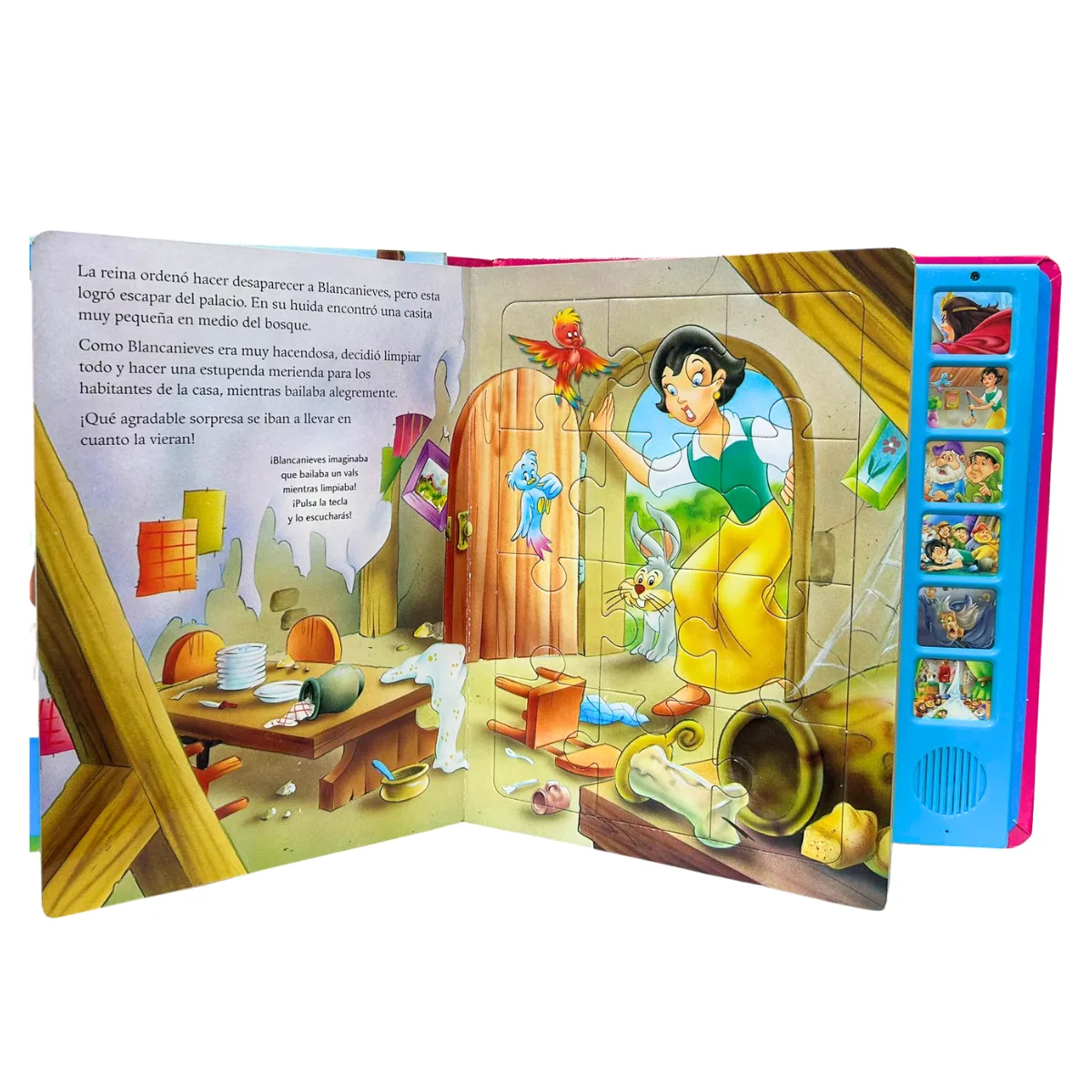 Libro con Sonido y Puzzles 12p - Blancanieves