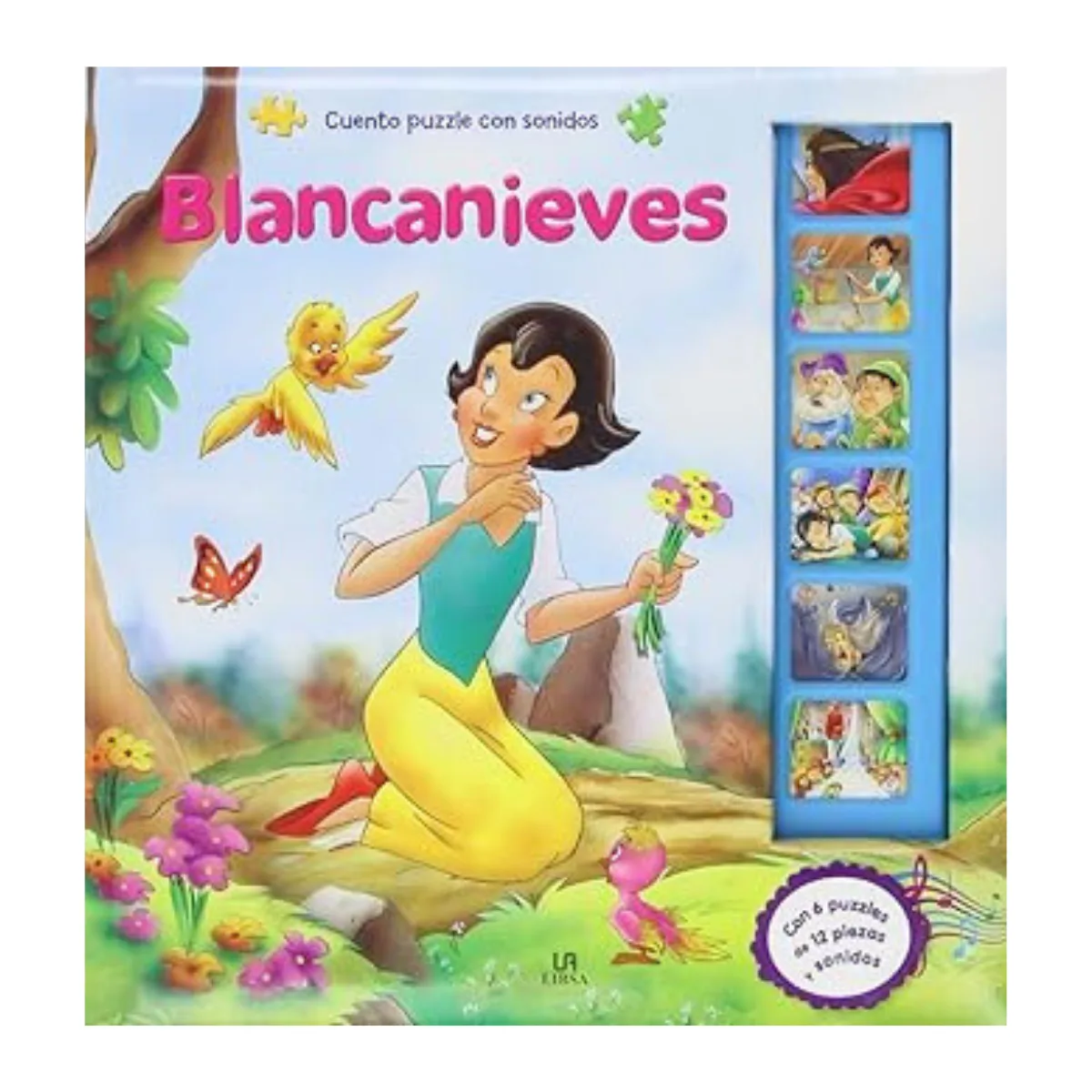Libro con Sonido y Puzzles 12p - Blancanieves