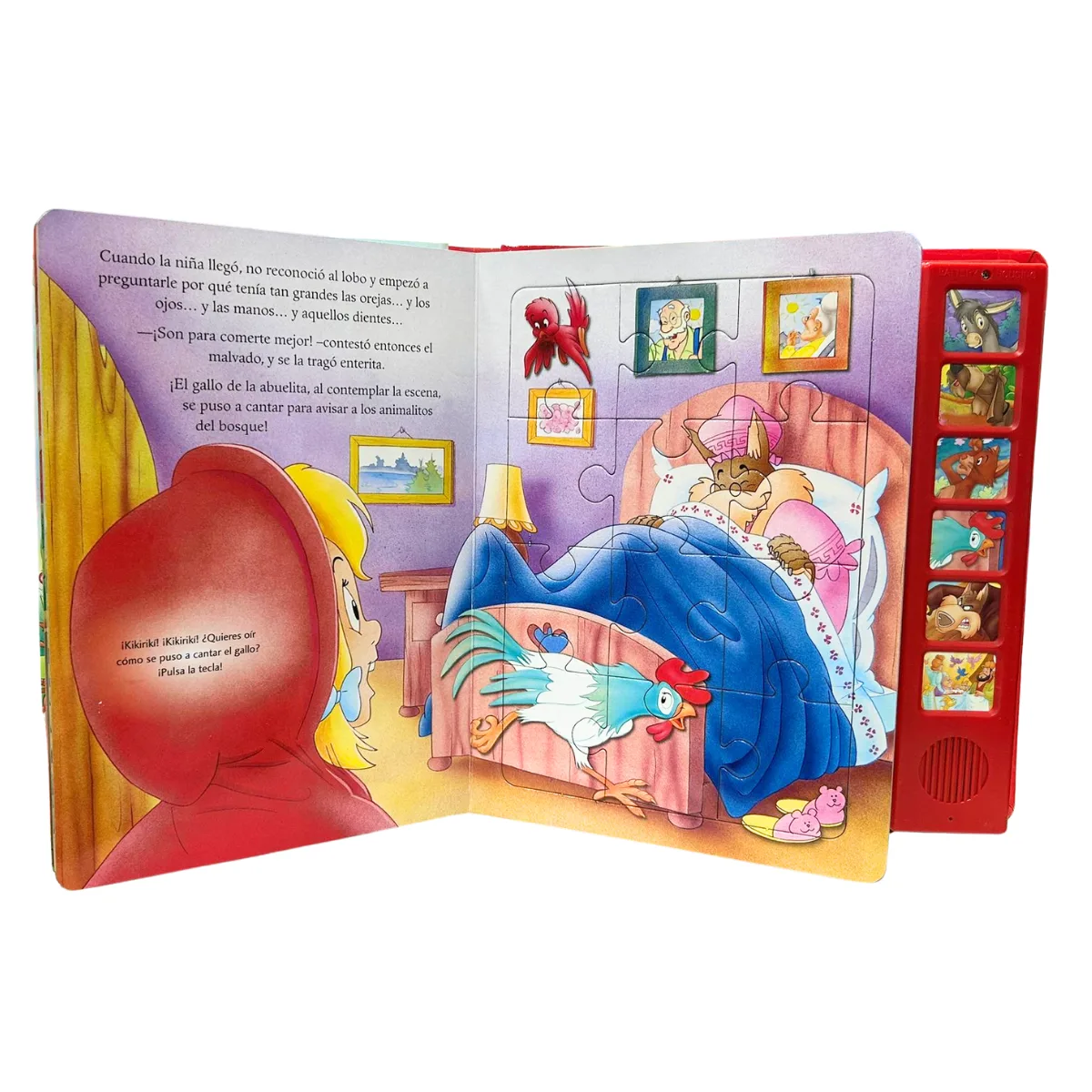 Libro con Sonido y Puzzles 12p - Caperucita Roja