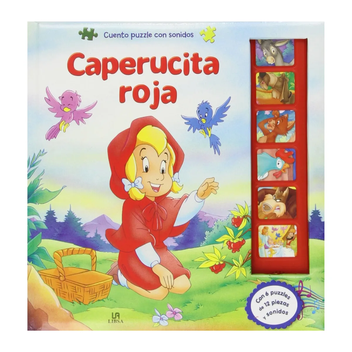 Libro con Sonido y Puzzles 12p - Caperucita Roja