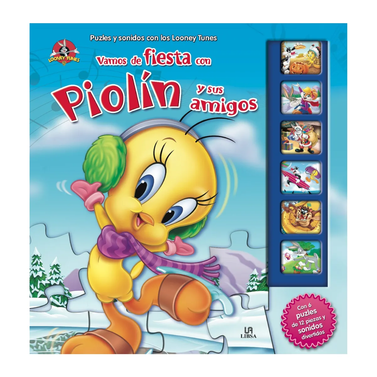 Libro con Sonido y Puzzles 12p - Piolin y sus Amigos