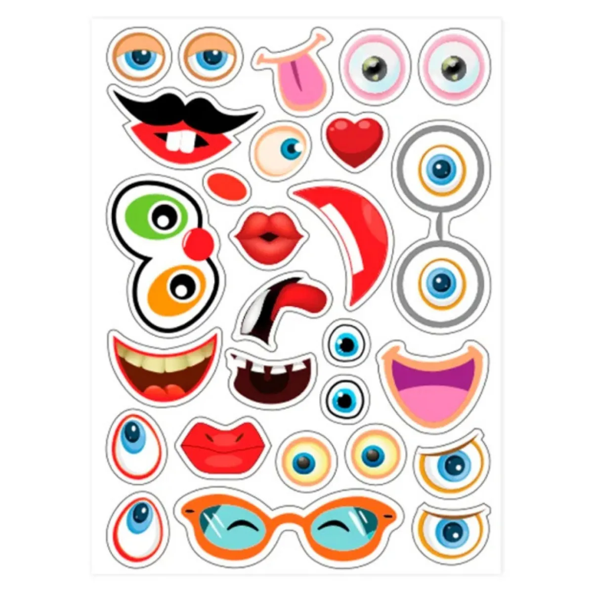 Libro con Stickers para armar Caras Bonitas 3