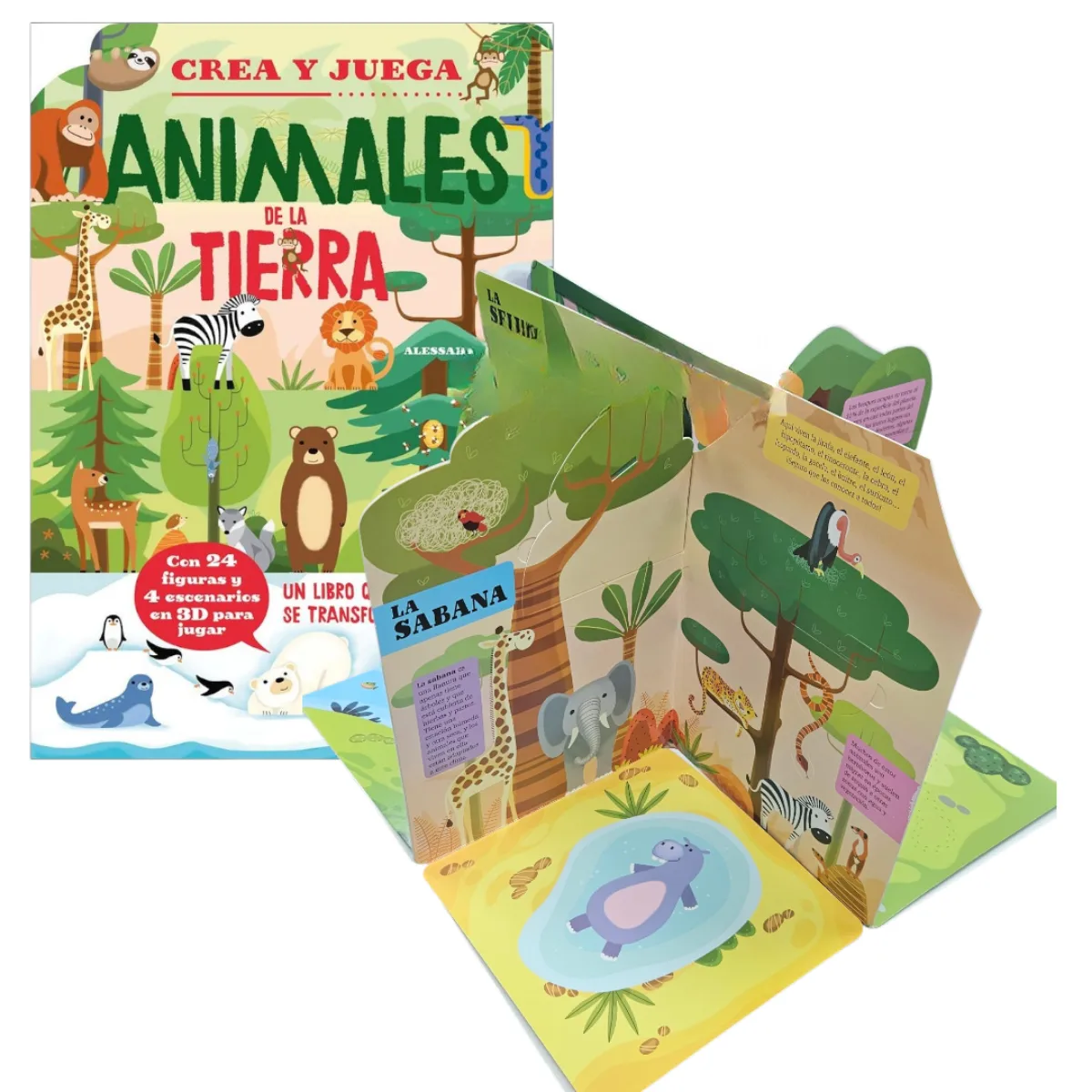 Libro Crea y Juega - Animales de la Tierra