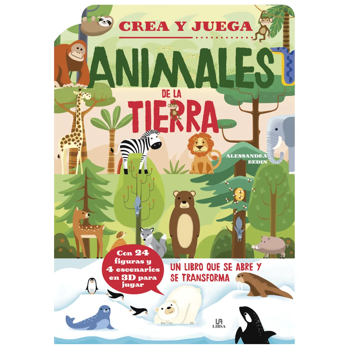 Libro Crea y Juega - Animales de la Tierra