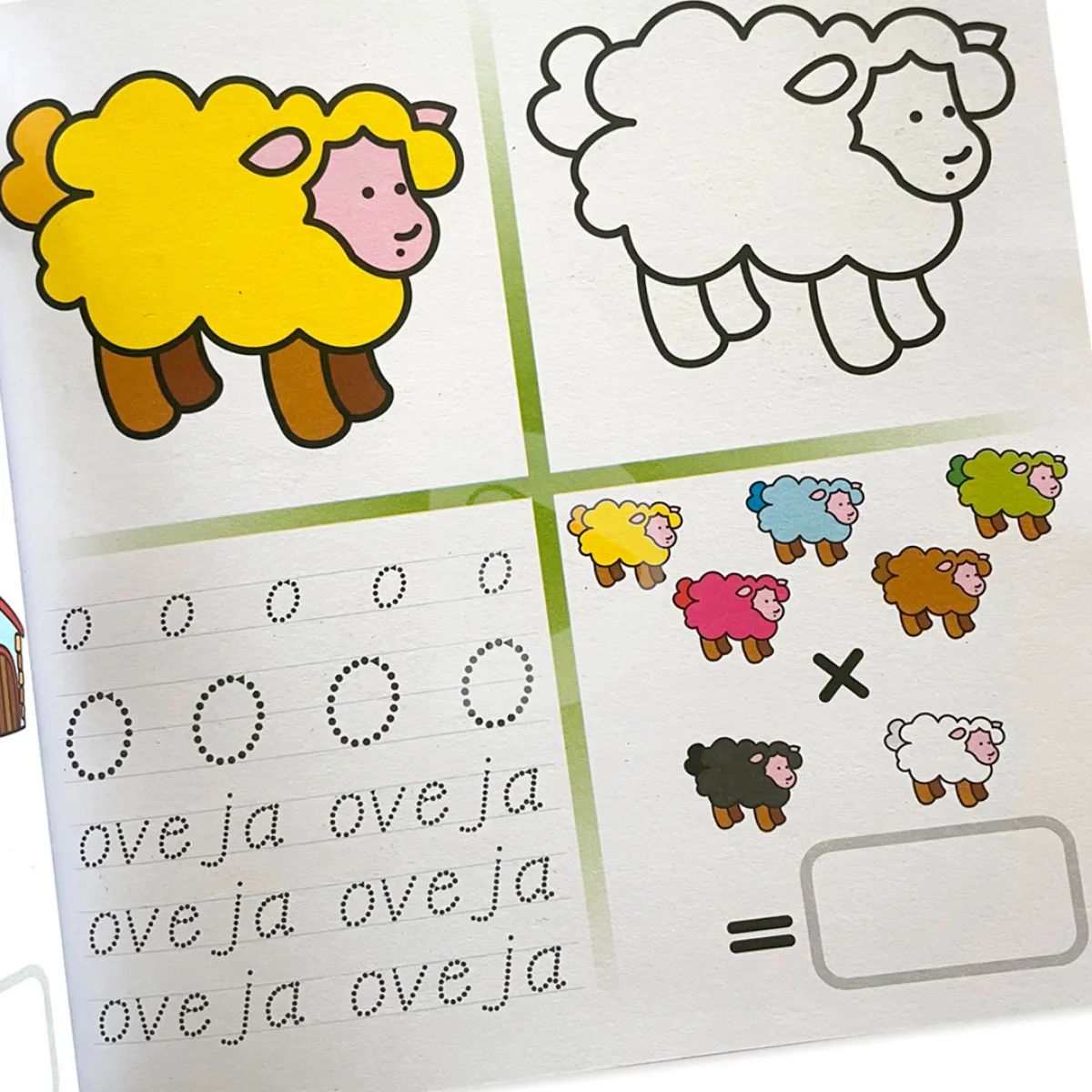 Libro De Actividades Para Aprender A Escribir, Sumar Y Pintar