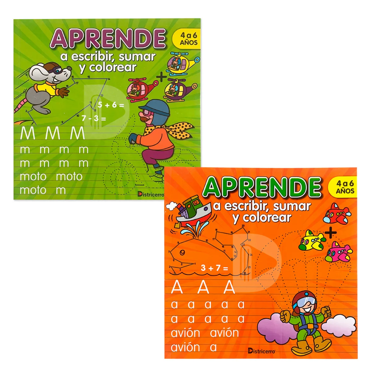 Libro De Actividades Para Aprender A Escribir, Sumar Y Pintar