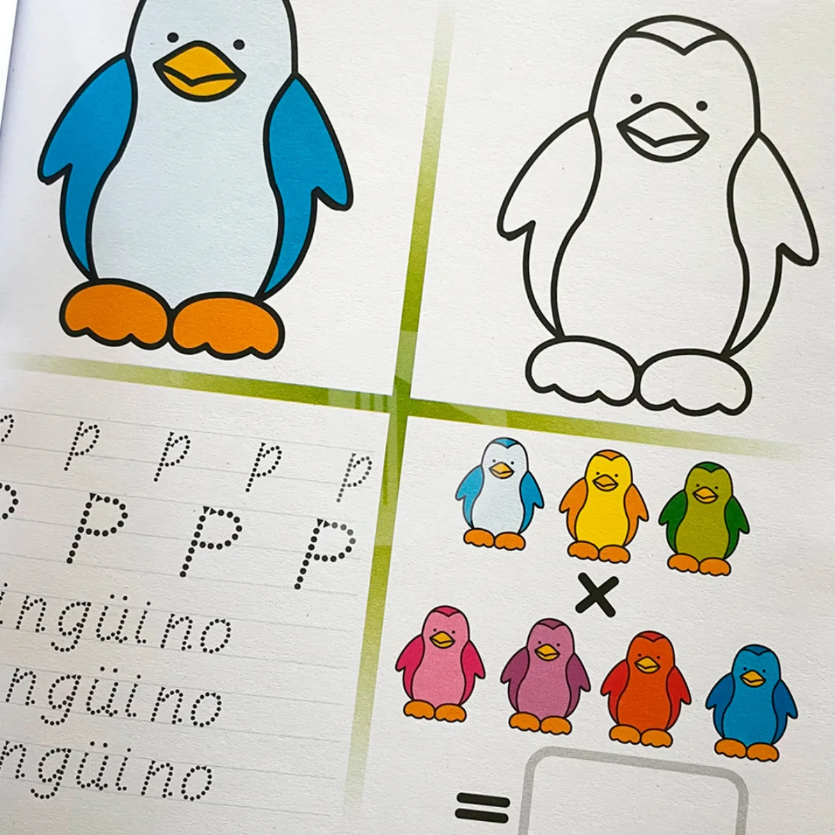 Libro De Actividades Para Aprender A Escribir, Sumar Y Pintar