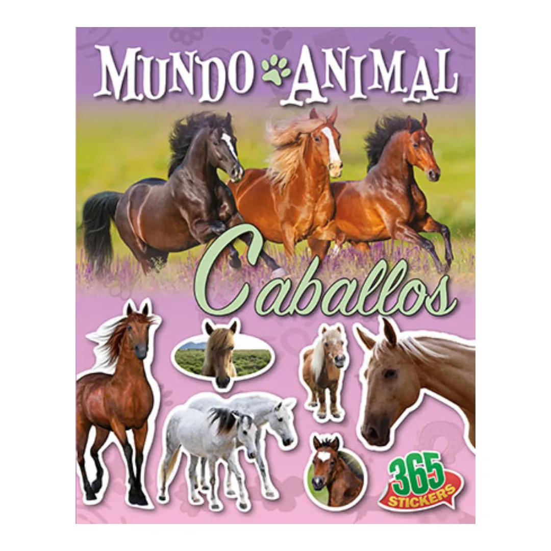 Libro Mundo Animal con Stickers - Caballos