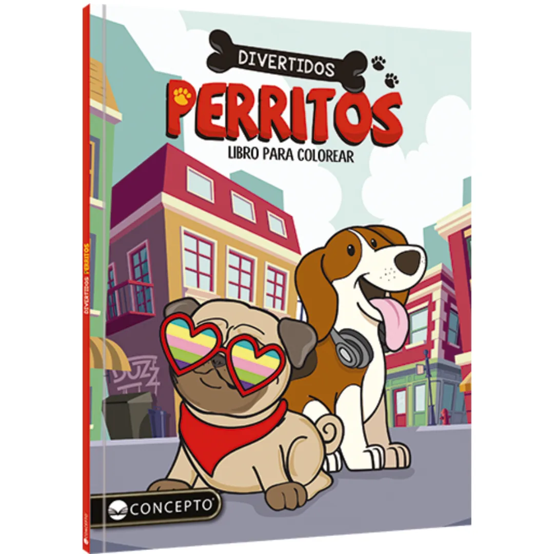 Libro para colorear Divertidos Perritos