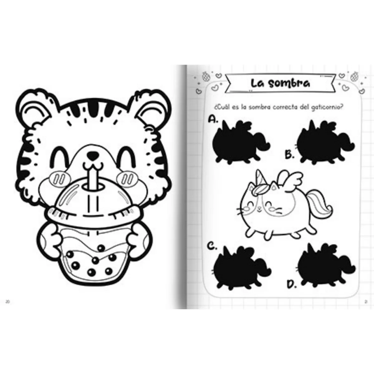 Libro para colorear Kawaii