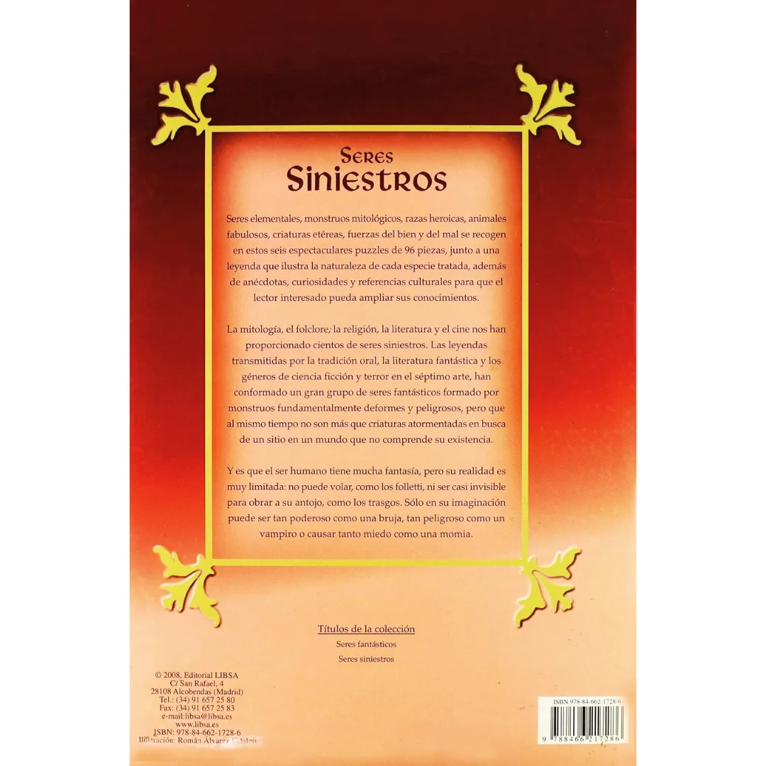 Libro puzzle seres siniestros
