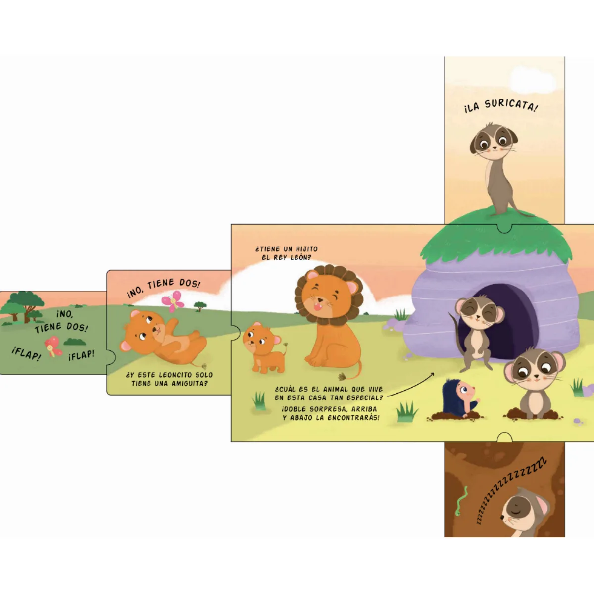 Libro Tira y Descubre - Animales Salvajes 3