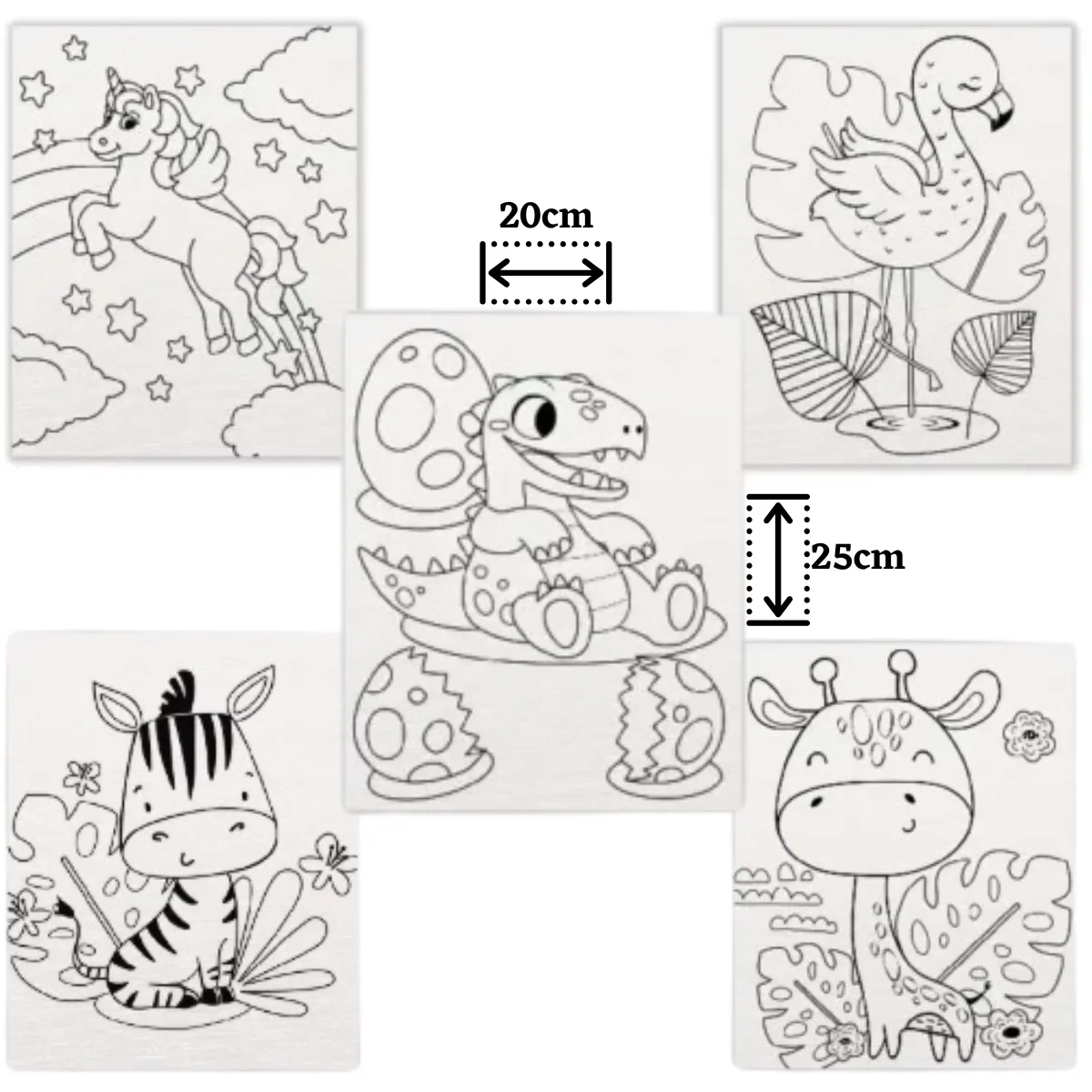 Lienzo con Bastidor Infantil con diseño 20x25cm