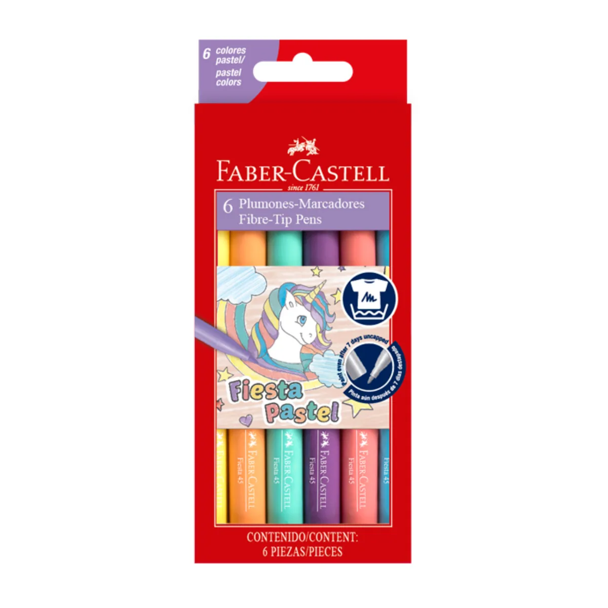 Marcador Pastel x6 Faber Castell 3