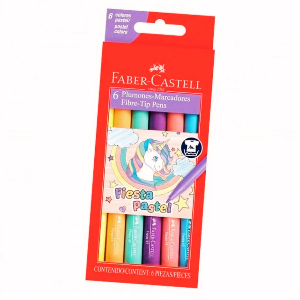 Marcador Pastel x6 Faber Castell