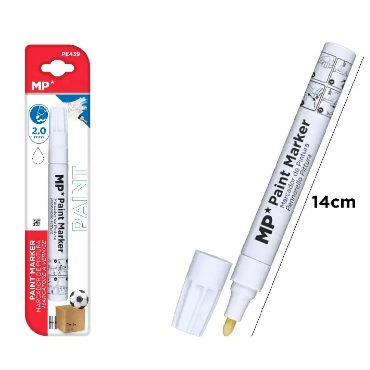 Marcador Permanente Blanco 2.0mm