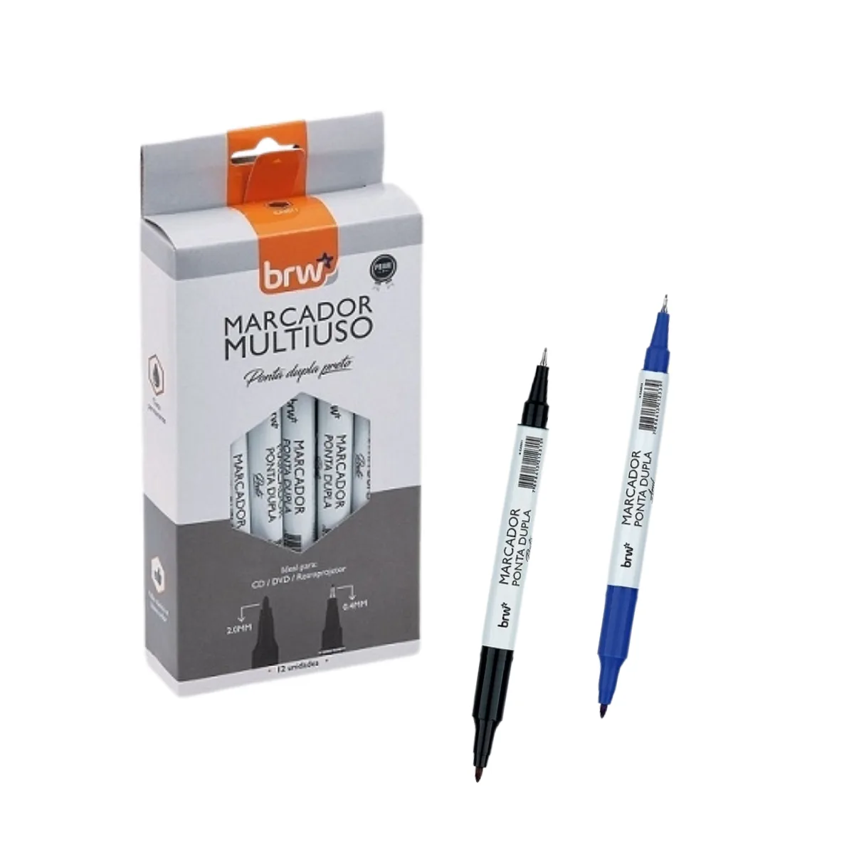 Marcador Permanente Doble Punta - BRW