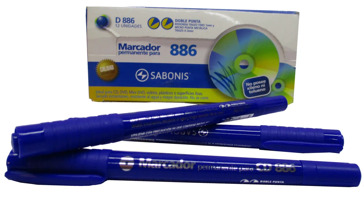 Marcador Permanente Fino Doble punta - Sabonis