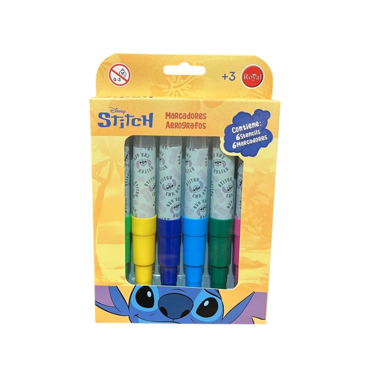 Marcadores Aerografo con Stencil Stitch - Royal