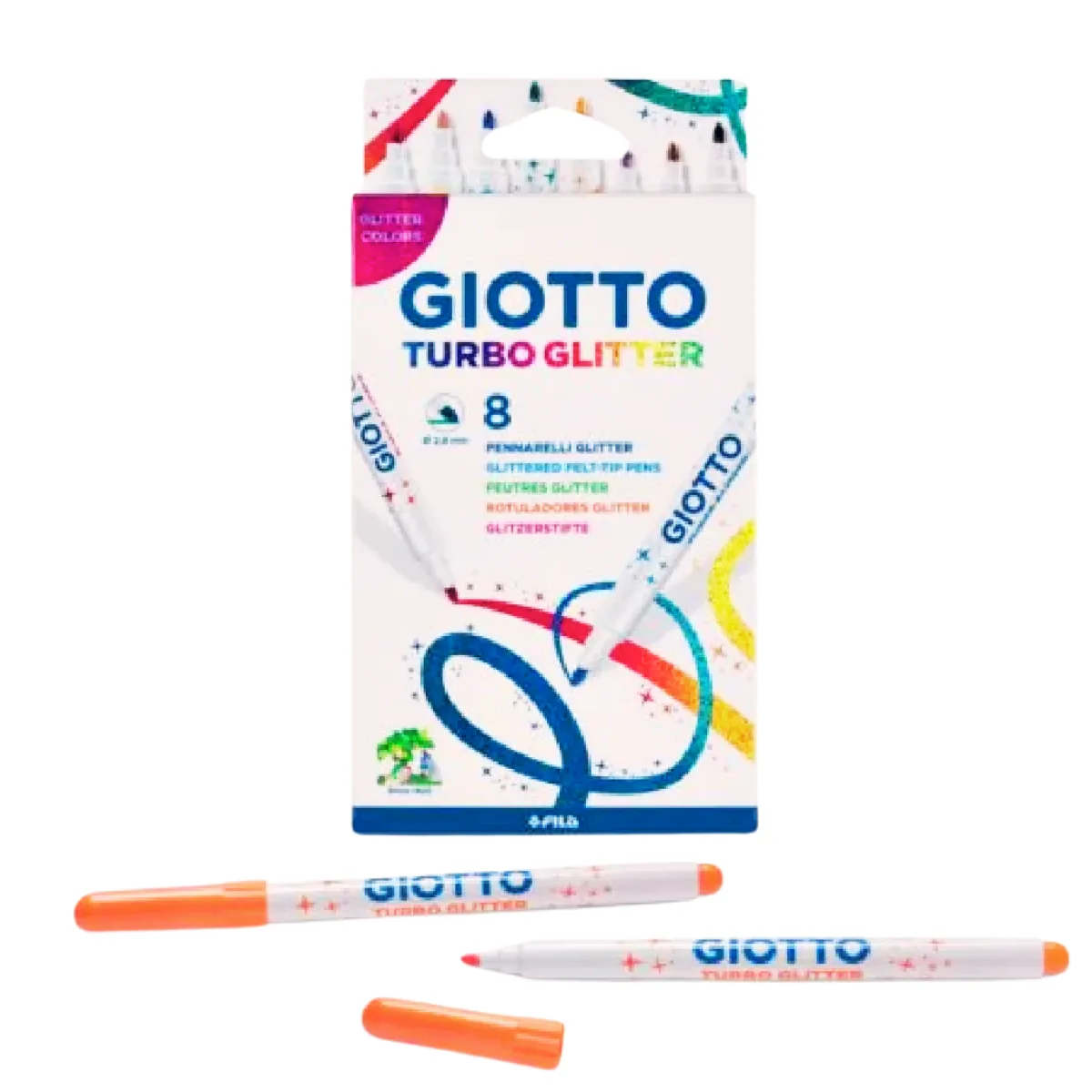 Marcadores con Glitter x8 - Giotto 3