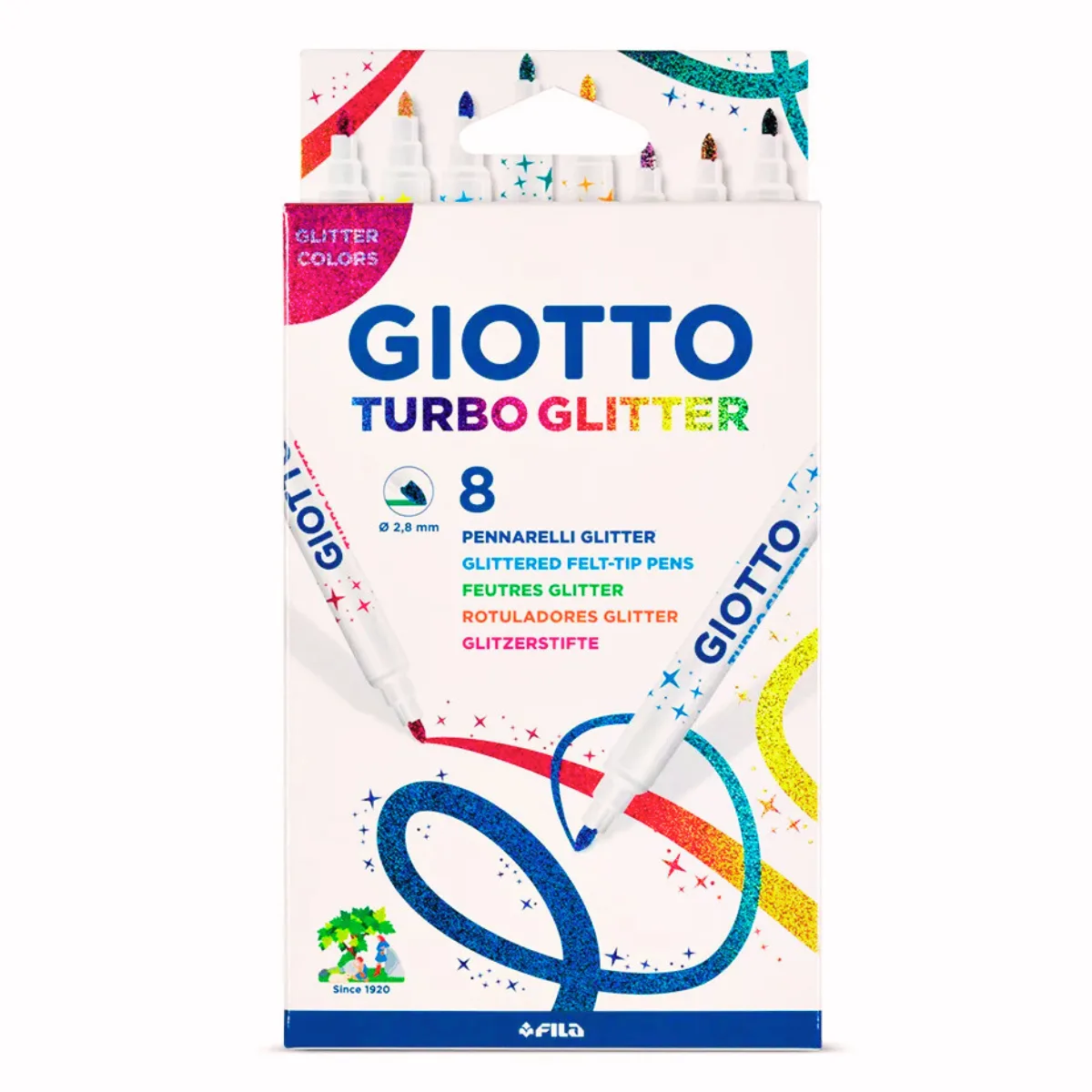 Marcadores con Glitter x8 - Giotto
